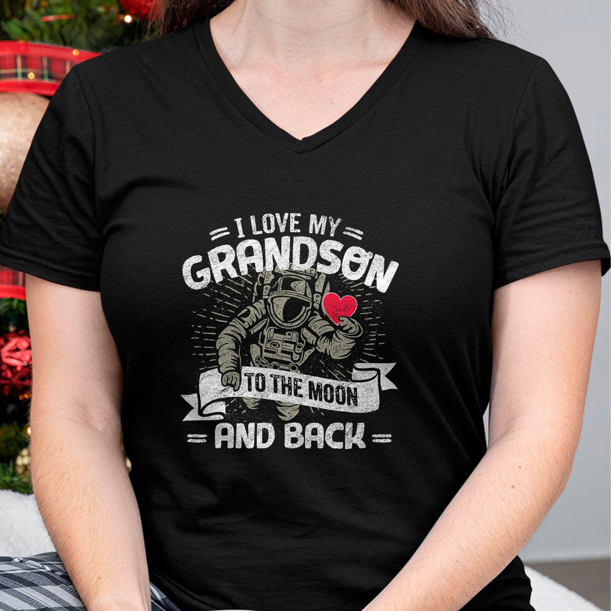 Best Grandma Shirt, Proud Grandma Unisex T-Shirt/Hoodie/Sweatshirt HLT00 - I Love My Grandson To The Moon And Back T Shirt Gift Tee T-Shirt
