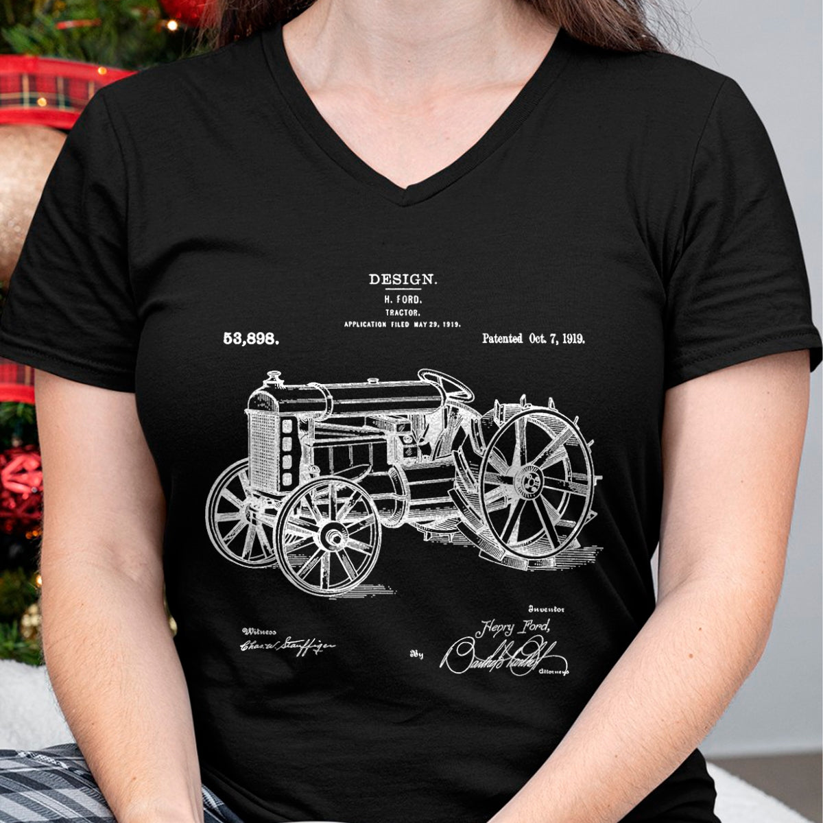 Best Farmer Life Shirt, Funny Farmer UnisexT-Shirt/Hoodie/Sweatshirt HLT00 -Classic Vintage Patent 1919 Farm Tractor Gift T-Shirt Small