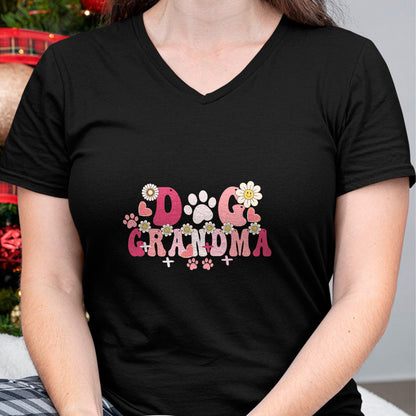 Best Grandma Shirt, Proud Grandma Unisex T-Shirt/Hoodie/Sweatshirt HLT00 - Groovy Dog Grandma Owner Mama Grandma Dog Lovers T-Shirt