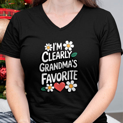 Best Grandma Shirt, Proud Grandma Unisex T-Shirt/Hoodie/Sweatshirt HLT00 - I'm Clearly Grandma's Favorite, Granddaughter Grandma T-Shirt (2)