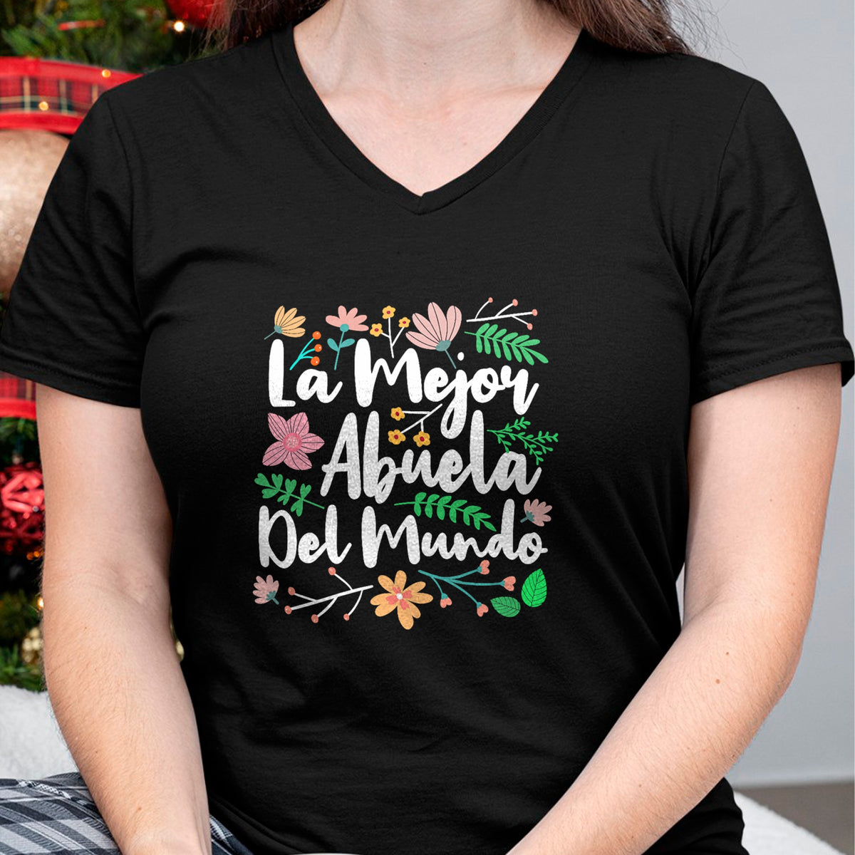 Best Grandma Shirt, Proud Grandma Unisex T-Shirt/Hoodie/Sweatshirt HLT00 - Womens La Mejor Abuela del Mundo Funny Mexican Grandma T-Shirt