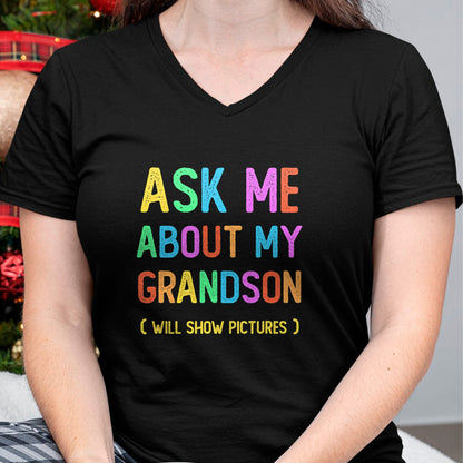 Best Grandma Shirt, Proud Grandma Unisex T-Shirt/Hoodie/Sweatshirt HLT00 - Proud Storyteller Grandpa Grandma Ask Me About My GRANDSON T-Shirt