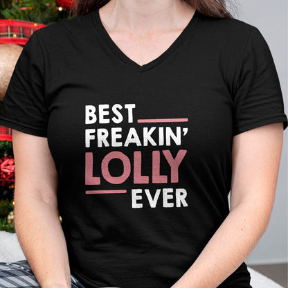 Best Grandma Shirt, Proud Grandma Unisex T-Shirt/Hoodie/Sweatshirt HLT00 - Lolly Shirts for Women Grandma Cute Best Freakin' Lolly Ever T-Shirt