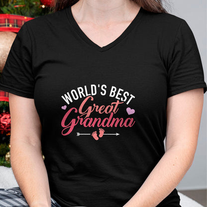 Best Grandma Shirt, Proud Grandma Unisex T-Shirt/Hoodie/Sweatshirt HLT00 - World's best great grandma T-Shirt (1)