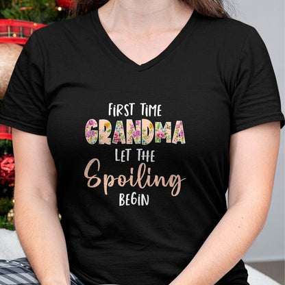 Best Grandma Shirt, Proud Grandma Unisex T-Shirt/Hoodie/Sweatshirt HLT00 - Grandmother - Let The Spoiling Begin Gift First Time Grandma T-Shirt