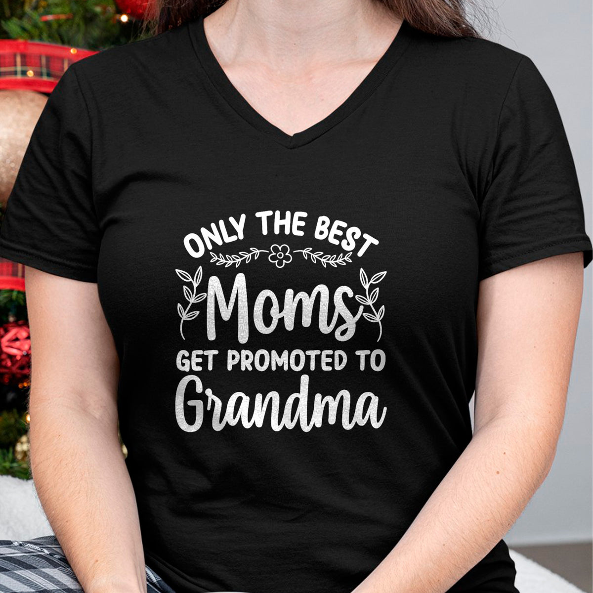 Best Grandma Shirt, Proud Grandma Unisex T-Shirt/Hoodie/Sweatshirt HLT00 - Grandma Art For Women Mom Promoted To Grandmother Grandma T-Shirt (1)