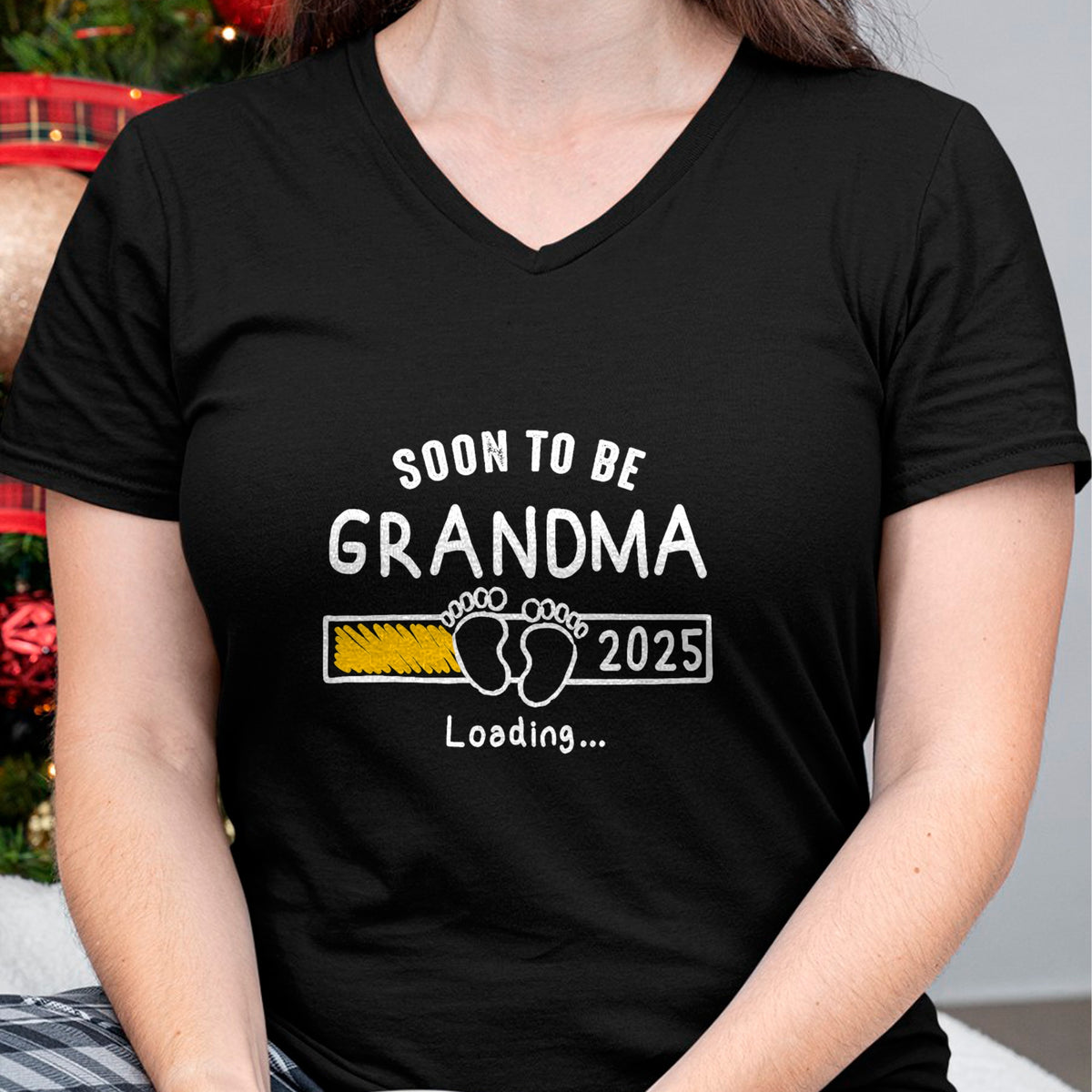 Best Grandma Shirt, Proud Grandma Unisex T-Shirt/Hoodie/Sweatshirt HLT00 - Soon to be Grandma 2025 Loading Promoted to Grandma 2025 T-Shirt