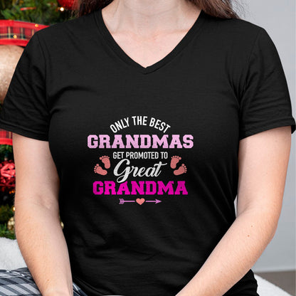 Best Grandma Shirt, Proud Grandma Unisex T-Shirt/Hoodie/Sweatshirt HLT00 - Only the best grandmas get promoted to great grandma T-Shirt (1)
