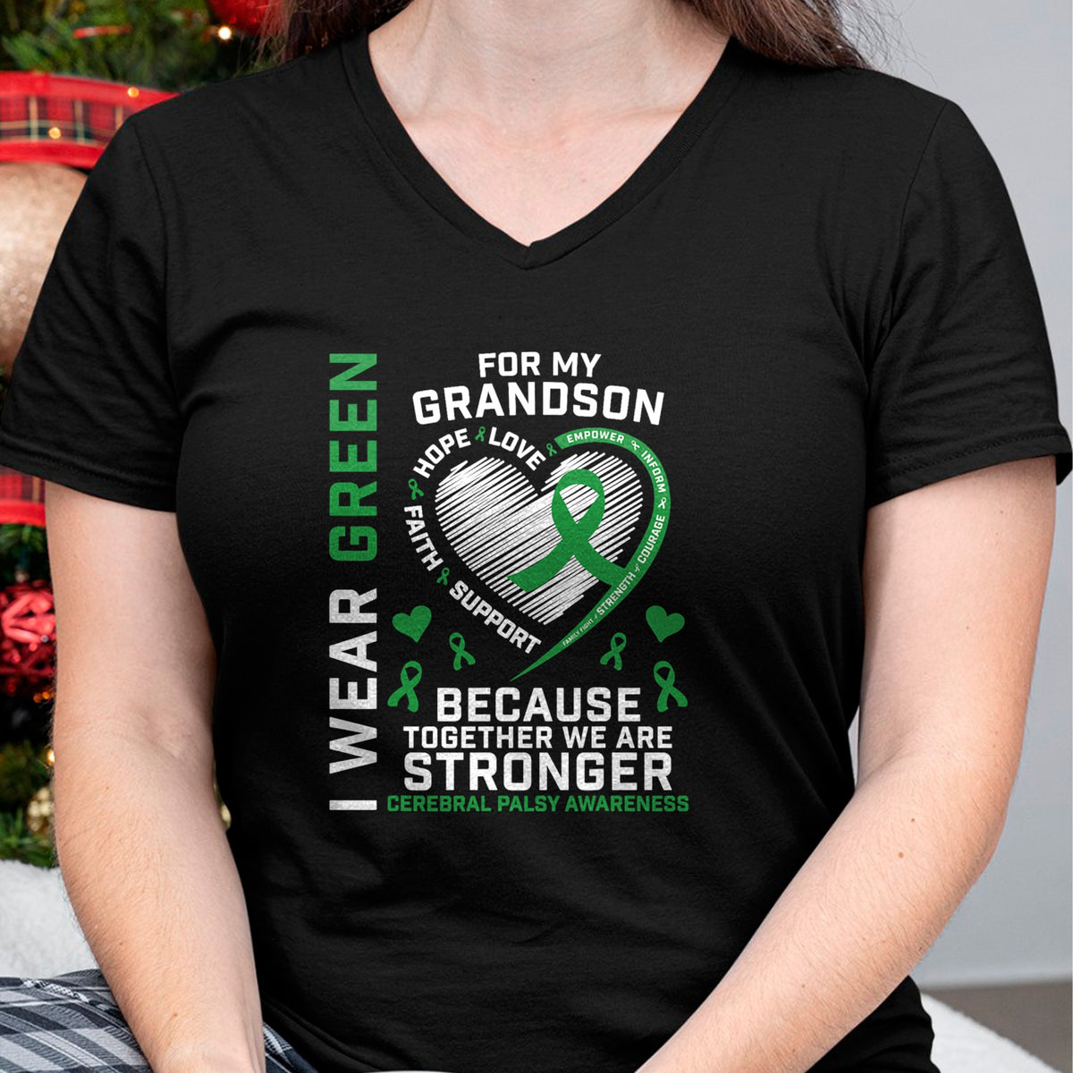 Best Grandma Shirt, Proud Grandma Unisex T-Shirt/Hoodie/Sweatshirt HLT00 - Grandma Grandpa Gifts CP Grandson Cerebral Palsy Awareness T-Shirt
