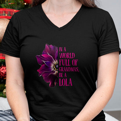 Best Grandma Shirt, Proud Grandma Unisex T-Shirt/Hoodie/Sweatshirt HLT00 - Anemone World Full Of Grandmas Be LOLA Grandmas Gifts T-Shirt