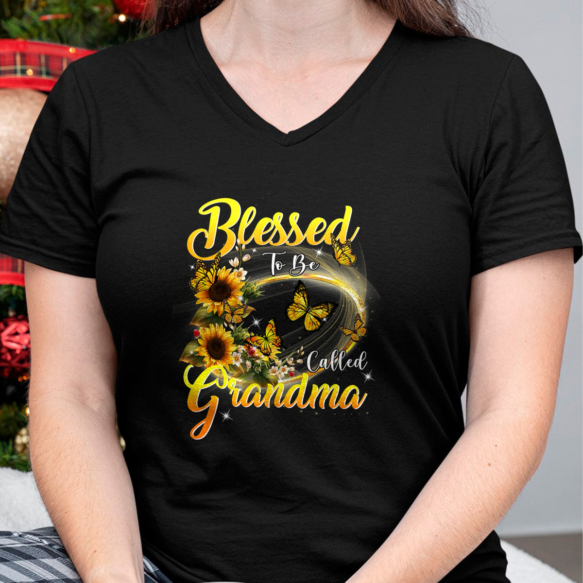 Best Grandma Shirt, Proud Grandma Unisex T-Shirt/Hoodie/Sweatshirt HLT00 - Blessed to be called Grandma Sunflower Lovers Grandma T-Shirt