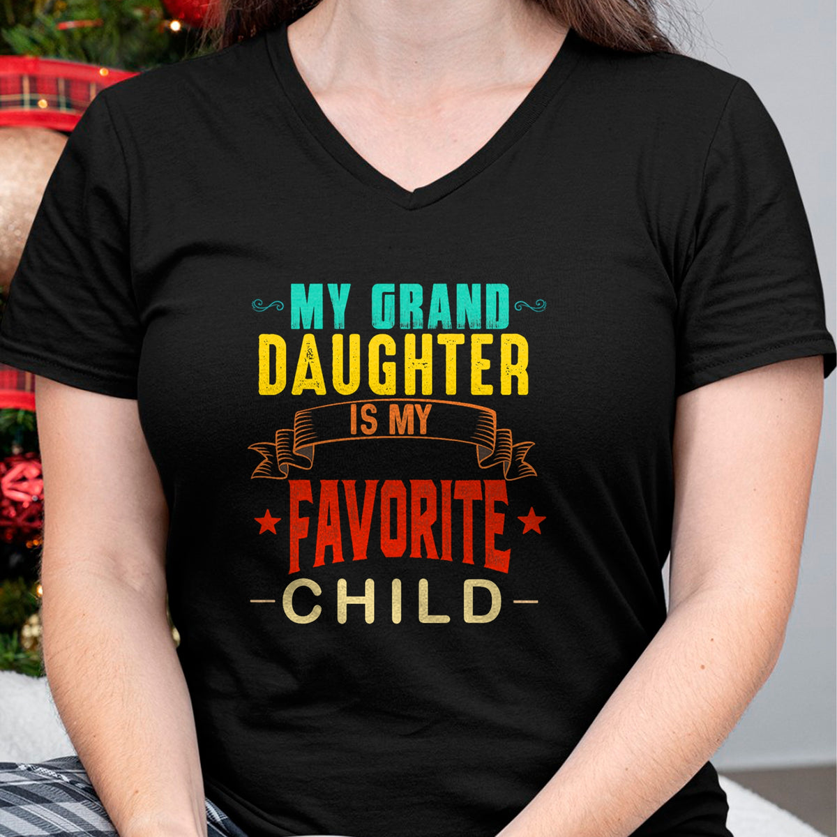 Best Grandma Shirt, Proud Grandma Unisex T-Shirt/Hoodie/Sweatshirt HLT00 - My Granddaughter is My Favorite Child Funny Grandpa Grandma T-Shirt (1)