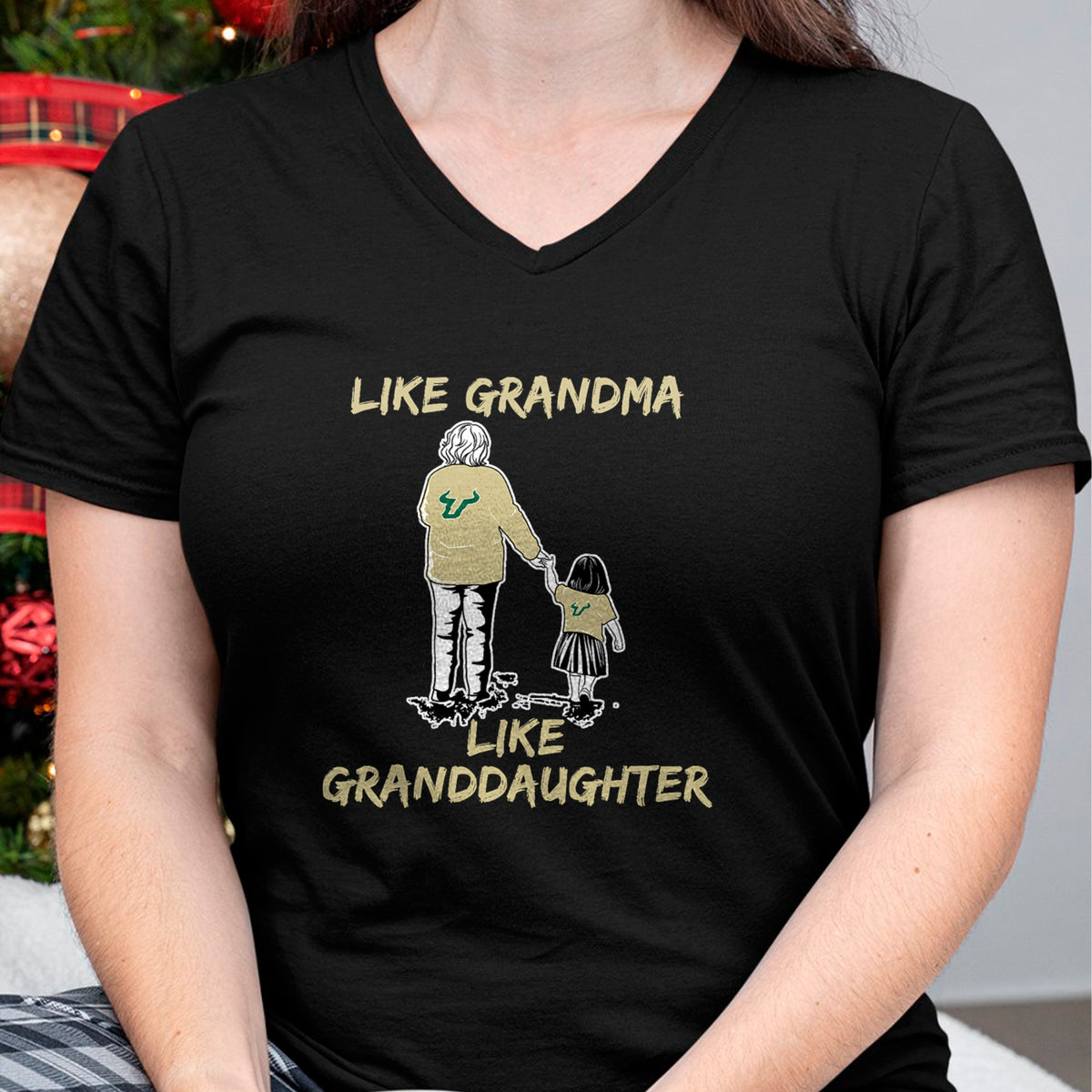 Best Grandma Shirt, Proud Grandma Unisex T-Shirt/Hoodie/Sweatshirt HLT00 - South Florida Bulls Like Grandma Like Granddaughter T-Shirt