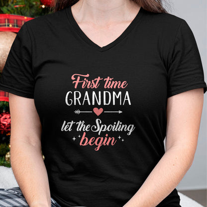 Best Grandma Shirt, Proud Grandma Unisex T-Shirt/Hoodie/Sweatshirt HLT00 - First time grandma let the spoiling begin T-Shirt (1)