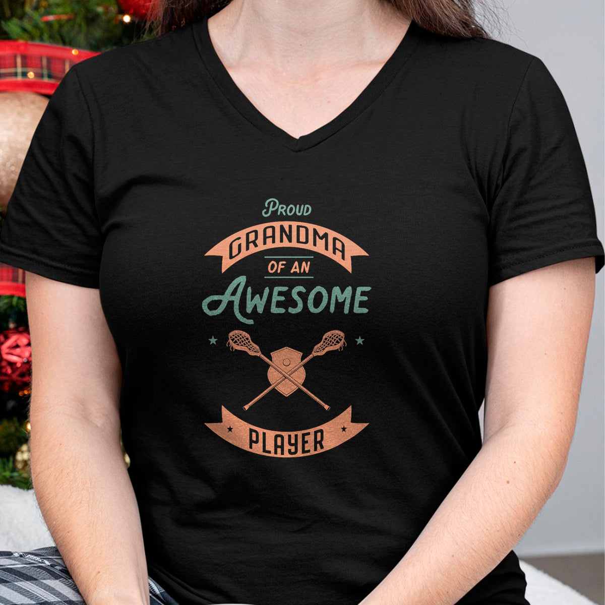 Best Grandma Shirt, Proud Grandma Unisex T-Shirt/Hoodie/Sweatshirt HLT00 - Lacrosse Grandma Awesome Player Grandson Granddaughter T-Shirt