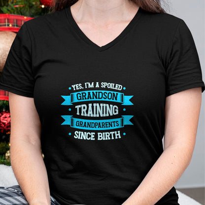 Best Grandma Shirt, Proud Grandma Unisex T-Shirt/Hoodie/Sweatshirt HLT00 - Favorite Spoiled Grandson T-Shirt (1)