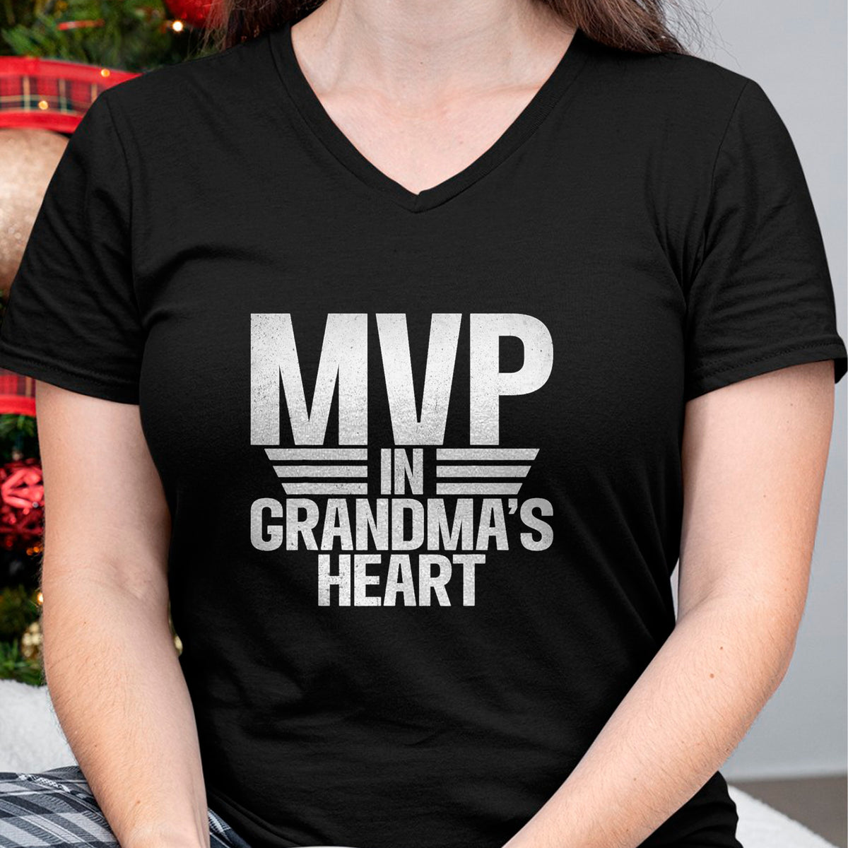 Best Grandma Shirt, Proud Grandma Unisex T-Shirt/Hoodie/Sweatshirt HLT00 - MVP in Grandmas Heart Grandson T-Shirt