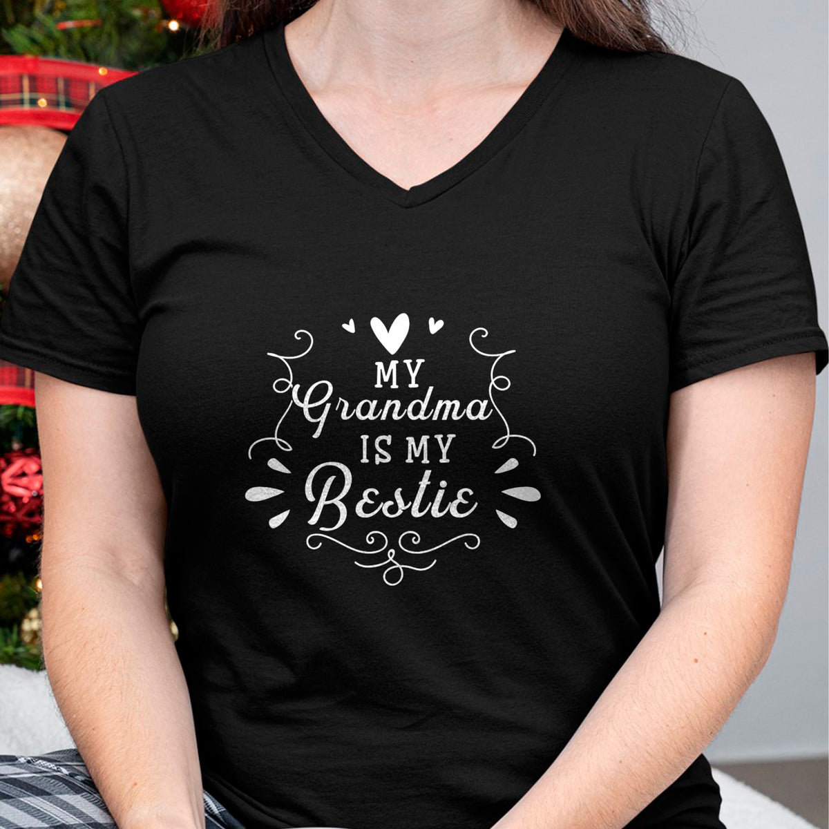 Best Grandma Shirt, Proud Grandma Unisex T-Shirt/Hoodie/Sweatshirt HLT00 - My Grandma Is My Bestie Cute Matching For Granddaughter T-Shirt