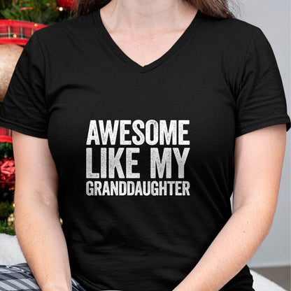 Best Grandma Shirt, Proud Grandma Unisex T-Shirt/Hoodie/Sweatshirt HLT00 - Awesome Like My Granddaughter T-Shirt Parents Day Shirt T-Shirt