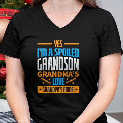 Best Grandma Shirt, Proud Grandma Unisex T-Shirt/Hoodie/Sweatshirt HLT00 - Grandma Spoiled Grandson Grandparents T-Shirt (1)Grandma Spoiled Grandson Grandparents T-Shirt (Copy)
