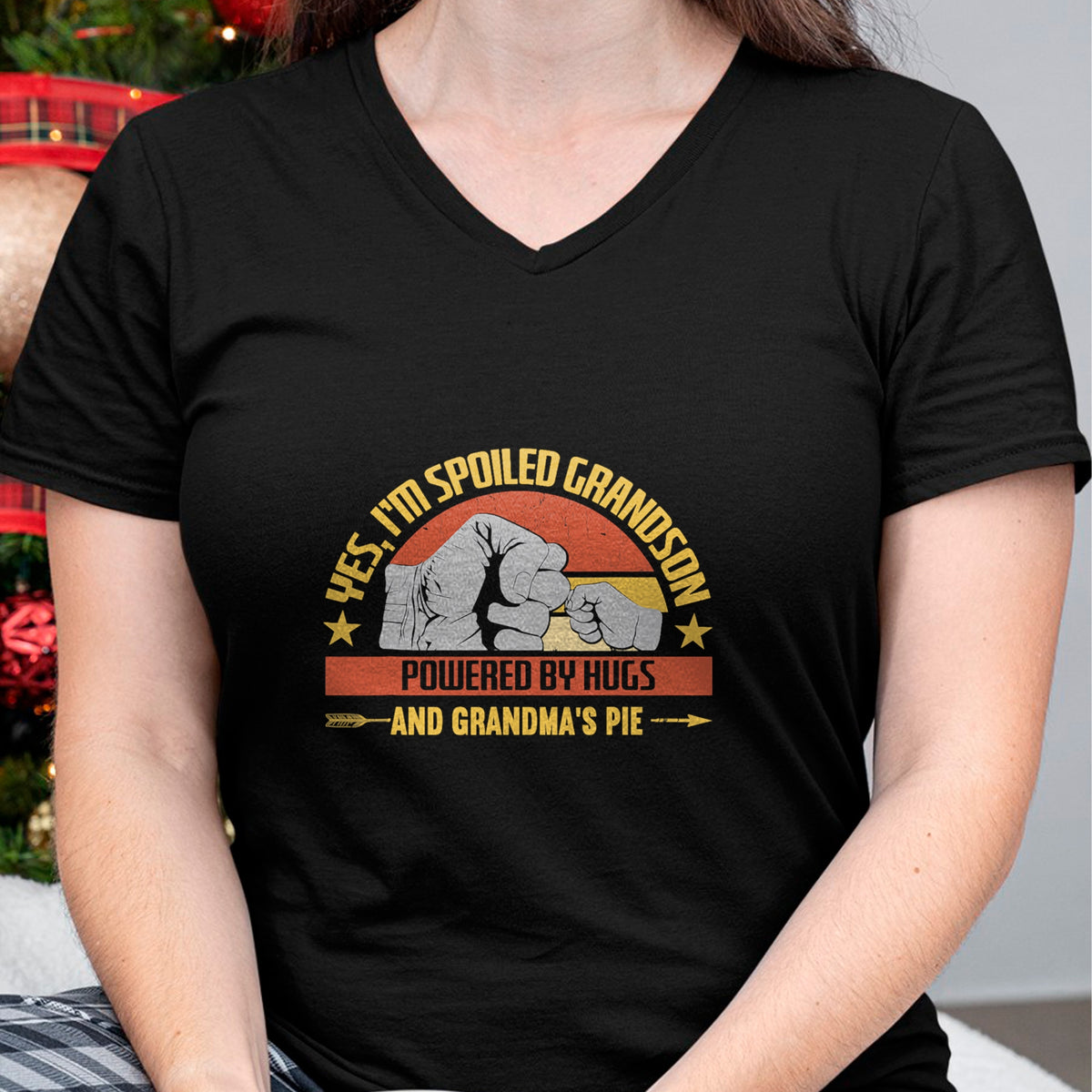 Best Grandma Shirt, Proud Grandma Unisex T-Shirt/Hoodie/Sweatshirt HLT00 - Funny Grandma Spoiled Grandson Grandparents T-Shirt