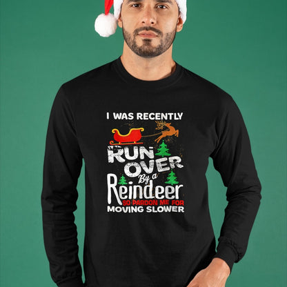 Best Grandma Shirt, Proud Grandma Unisex T-Shirt/Hoodie/Sweatshirt HLT00 - Grandma Got Run Over By A Reindeer Christmas So Pardon Me T-Shirt