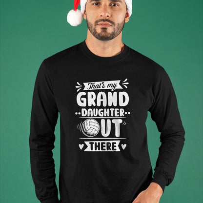 Best Grandma Shirt, Proud Grandma Unisex T-Shirt/Hoodie/Sweatshirt HLT00 - That's My Granddaughter Out There Volleyball For Grandma T-Shirt (1)
