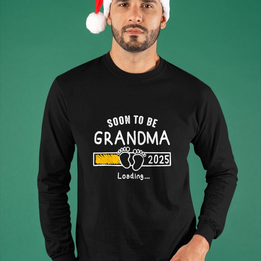 Best Grandma Shirt, Proud Grandma Unisex T-Shirt/Hoodie/Sweatshirt HLT00 - Soon to be Grandma 2025 Loading Promoted to Grandma 2025 T-Shirt