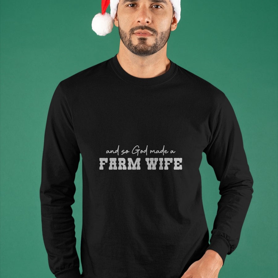 Best Farmer Life Shirt, Funny Farmer UnisexT-Shirt/Hoodie/Sweatshirt HLT00 - and So God Made A Farm Wife Women Girl Funny Farmer T-Shirt (1)