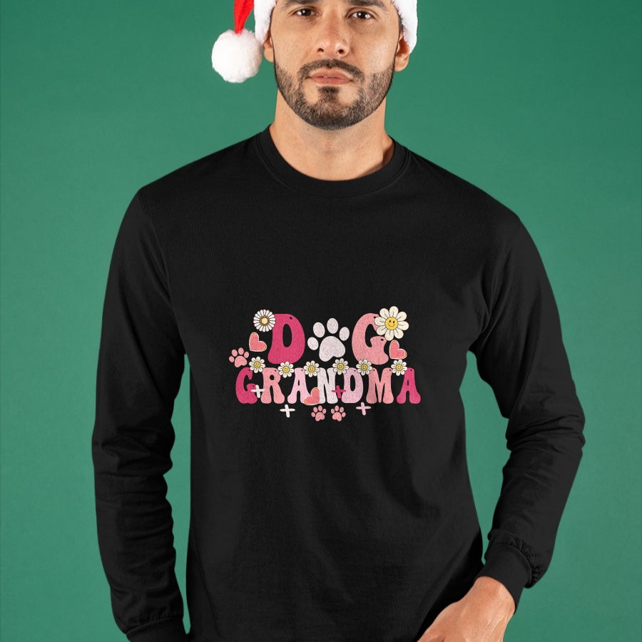 Best Grandma Shirt, Proud Grandma Unisex T-Shirt/Hoodie/Sweatshirt HLT00 - Groovy Dog Grandma Owner Mama Grandma Dog Lovers T-Shirt