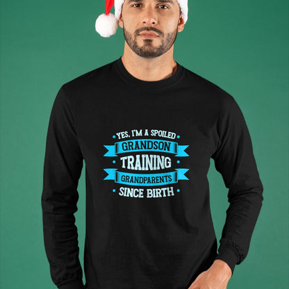 Best Grandma Shirt, Proud Grandma Unisex T-Shirt/Hoodie/Sweatshirt HLT00 - Favorite Spoiled Grandson T-Shirt (1)