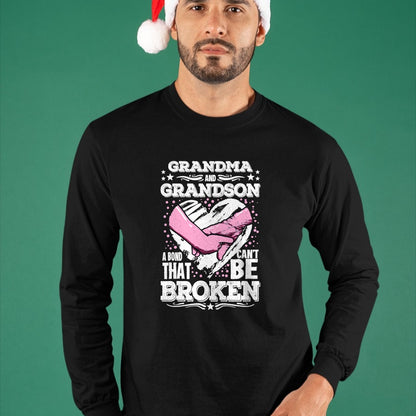 Best Grandma Shirt, Proud Grandma Unisex T-Shirt/Hoodie/Sweatshirt HLT00 - Nana Gift Grandma and Grandson a Bond That Can't be Broken T-Shirt