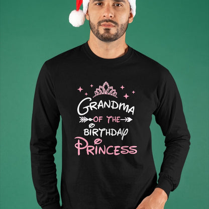 Best Grandma Shirt, Proud Grandma Unisex T-Shirt/Hoodie/Sweatshirt HLT00 - Grandma Of The Birthday Princess Toddler Kid Girl Family T-Shirt