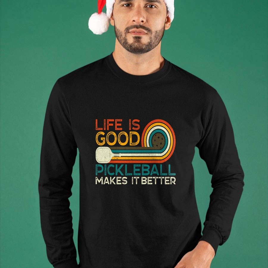 Best Grandma Shirt, Proud Grandma Unisex T-Shirt/Hoodie/Sweatshirt HLT00 - Funny Life is Good, Pickleball Makes it Better T-Shirt