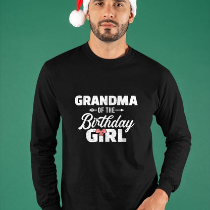 Best Grandma Shirt, Proud Grandma Unisex T-Shirt/Hoodie/Sweatshirt HLT00 - Grandma of the birthday granddaughter girl T-Shirt