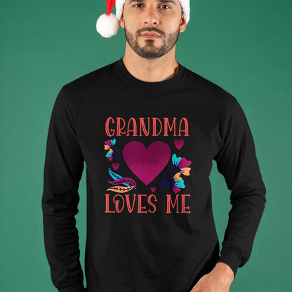 Best Grandma Shirt, Proud Grandma Unisex T-Shirt/Hoodie/Sweatshirt HLT00 - Grandma Loves Me Valentine's Day Gifts to Granddaughter Nana T-Shirt