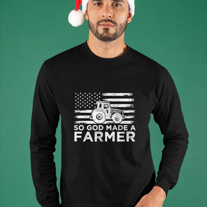 Best Farmer Life Shirt, Funny Farmer UnisexT-Shirt/Hoodie/Sweatshirt HLT00 - American Flag So God Made A Farmer 4th Of July T-Shirt