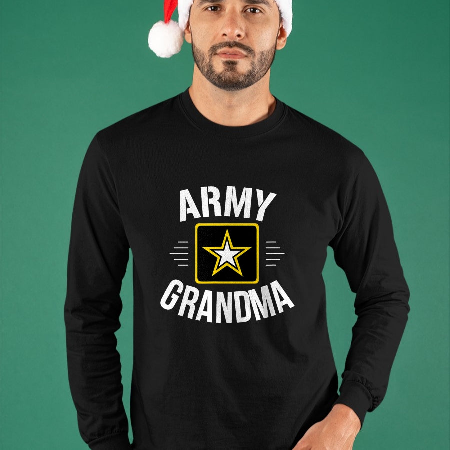 Best Grandma Shirt, Proud Grandma Unisex T-Shirt/Hoodie/Sweatshirt HLT00 - Army Grandma - T-Shirt