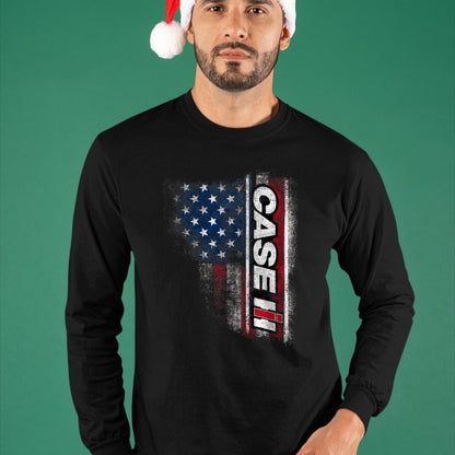 Best Farmer Life Shirt, Funny Farmer UnisexT-Shirt/Hoodie/Sweatshirt HLT00 - CASE IH - American Flag T-Shirt