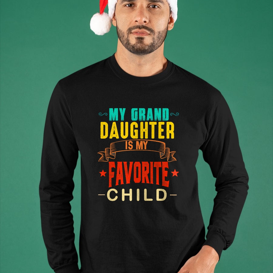 Best Grandma Shirt, Proud Grandma Unisex T-Shirt/Hoodie/Sweatshirt HLT00 - My Granddaughter is My Favorite Child Funny Grandpa Grandma T-Shirt (1)