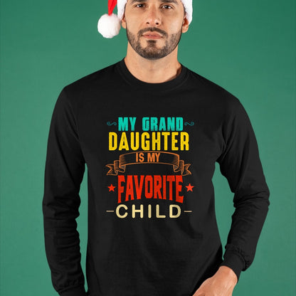 Best Grandma Shirt, Proud Grandma Unisex T-Shirt/Hoodie/Sweatshirt HLT00 - My Granddaughter is My Favorite Child Funny Grandpa Grandma T-Shirt (1)