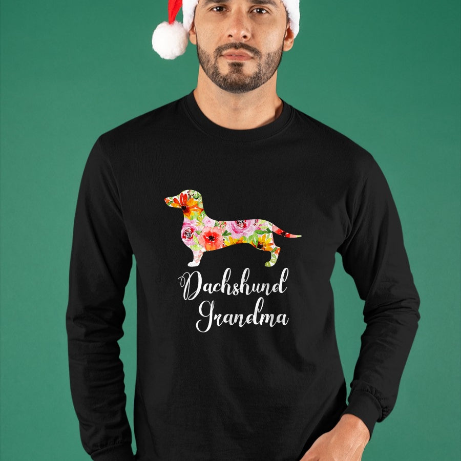 Best Grandma Shirt, Proud Grandma Unisex T-Shirt/Hoodie/Sweatshirt HLT00 - Dachshund Grandma T-Shirt Funny Dog Lover's Novelty Gift T-Shirt