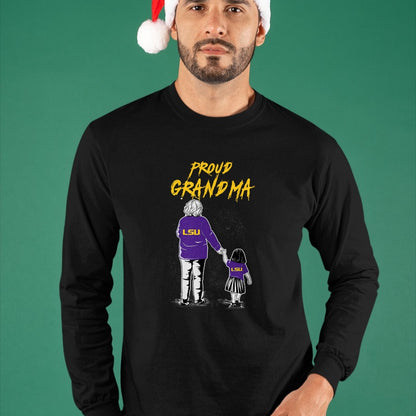 Best Grandma Shirt, Proud Grandma Unisex T-Shirt/Hoodie/Sweatshirt HLT00 - LSU Tigers Proud Grandma LSU Granddaughter T-Shirt