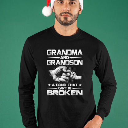 Best Grandma Shirt, Proud Grandma Unisex T-Shirt/Hoodie/Sweatshirt HLT00 - Grandma and Grandson A binding that won't be broken T-Shirt (1)