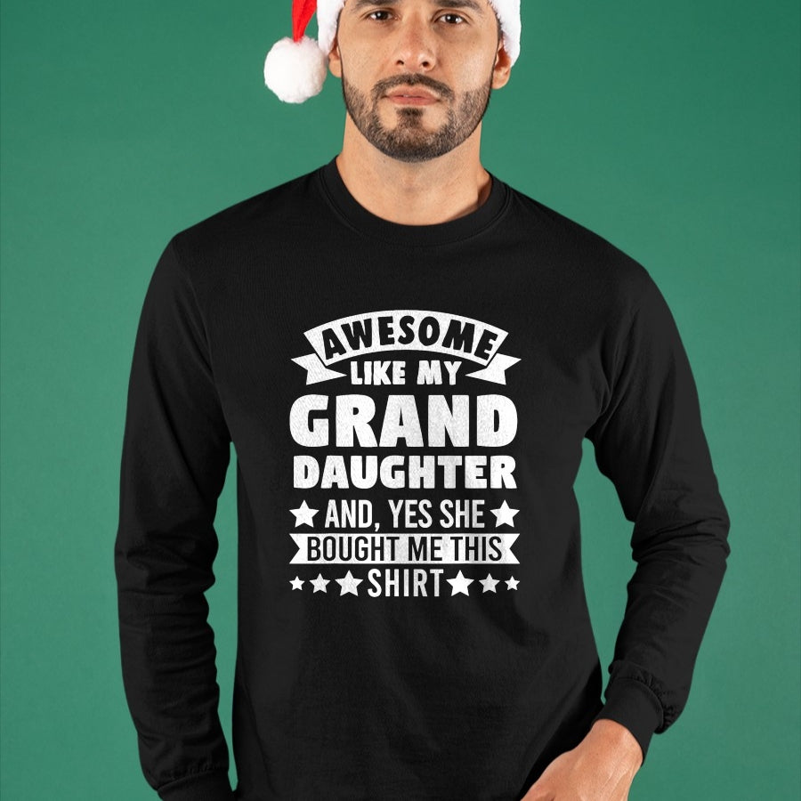Best Grandma Shirt, Proud Grandma Unisex T-Shirt/Hoodie/Sweatshirt HLT00 - Awesome like my Granddaughter Grandpa Grandad T-Shirt