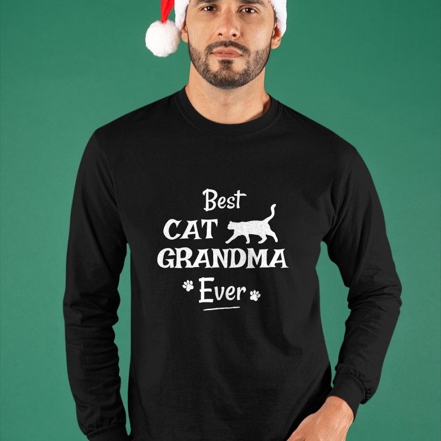 Best Grandma Shirt, Proud Grandma Unisex T-Shirt/Hoodie/Sweatshirt HLT00 - Best Cat Grandma Ever T Shirt Novelty Gift From Cat Shirt T-Shirt (1)