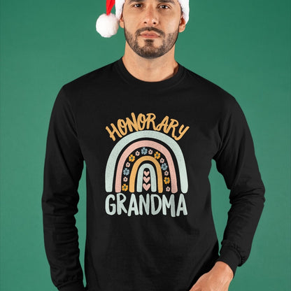 Best Grandma Shirt, Proud Grandma Unisex T-Shirt/Hoodie/Sweatshirt HLT00 - Honorary Grandma Foster Granddaughter Grandson Boho Rainbow T-Shirt