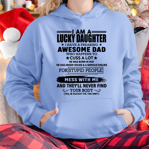 May - I'm Lucky Daughter - Gift for Daughter from Dad - LUNA05 (SKU-T1406DD-05)