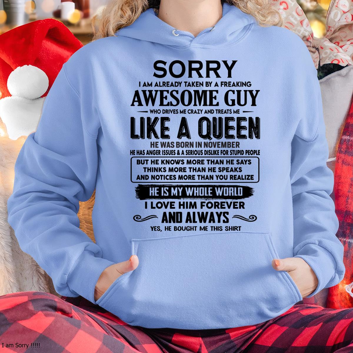 November - Sorry I am already taken by a freaking awesome guy - Gift for Wife From Husband - LUNA11 (SKU-SRG-11)