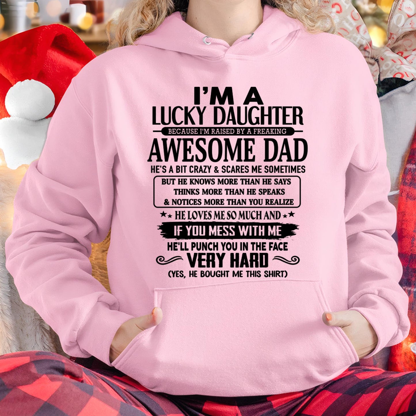 I'm Lucky Daughter - Gift for Daughter from Dad - LUNA00 (SKU-TLUCKYDD-00)